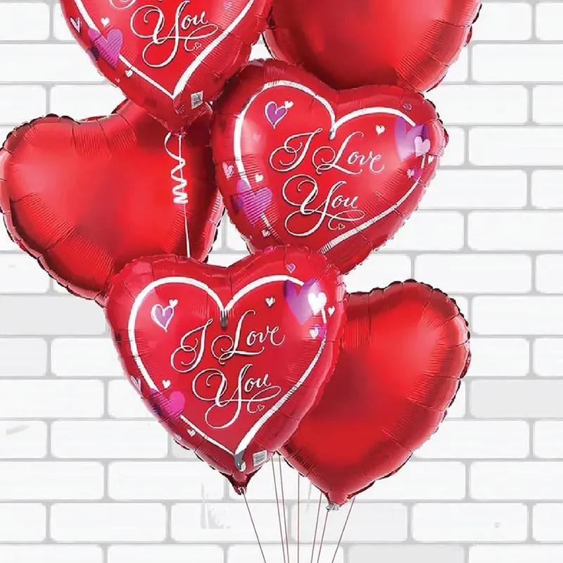 I Love You N Heart Shape Foil Balloons 6 Pcs thumbnail 3