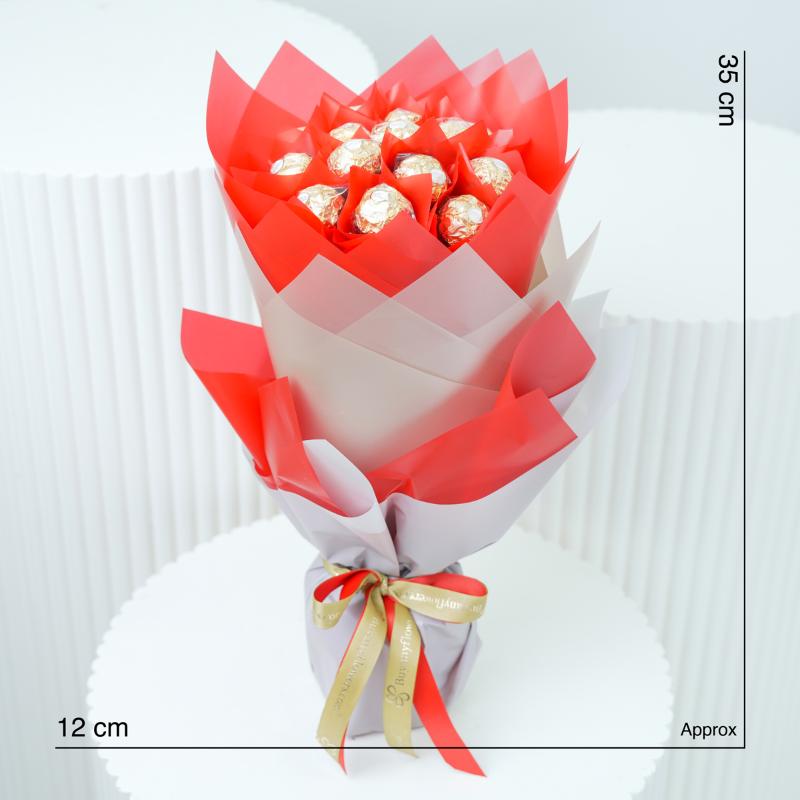 Love 16 Pcs Ferrero Rocher Bouquet - Chocolates gift from Buy Any Flowers Dubai in Al Quoz Industrial Area 4, Dubai, UAE - image 4