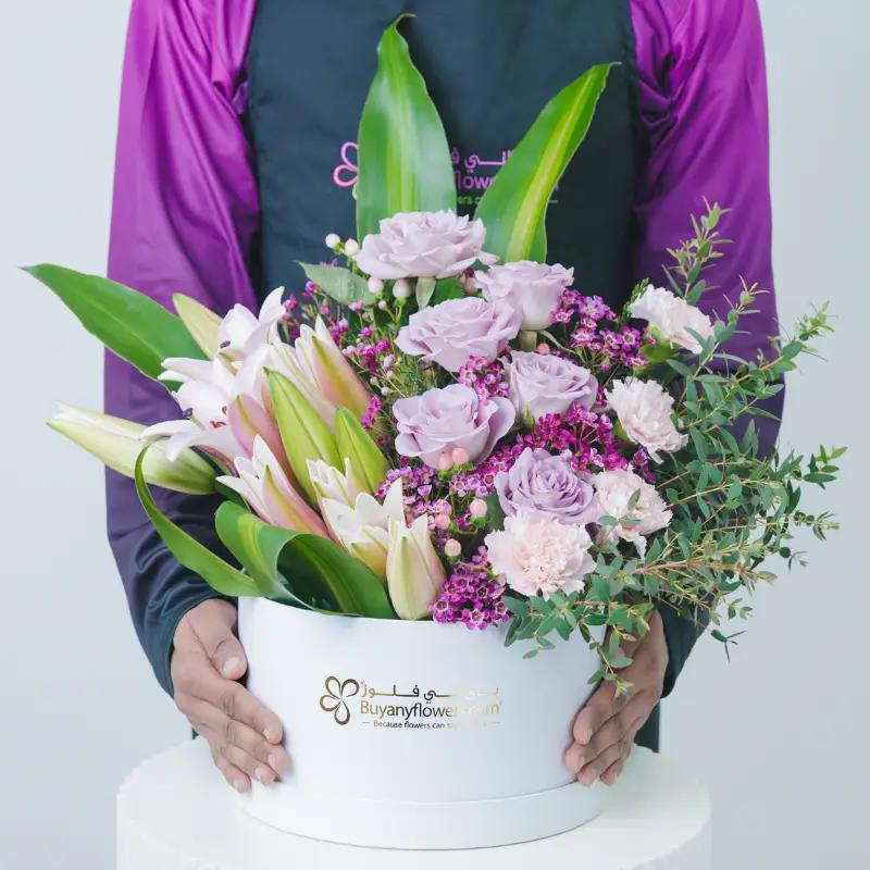 Lilac Blush Flower Box - Flowers gift from Buy Any Flowers Dubai in Al Quoz Industrial Area 4, Dubai, UAE - image 3