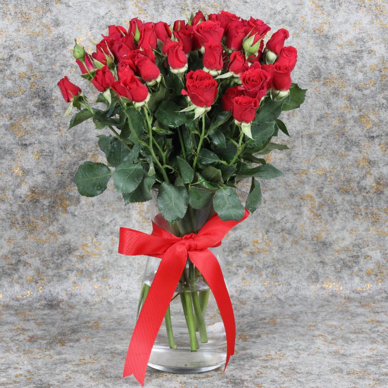 Ruby 11 Red Baby Roses Arrangement - Flowers gift from Buy Any Flowers Dubai in Al Quoz Industrial Area 4, Dubai, UAE