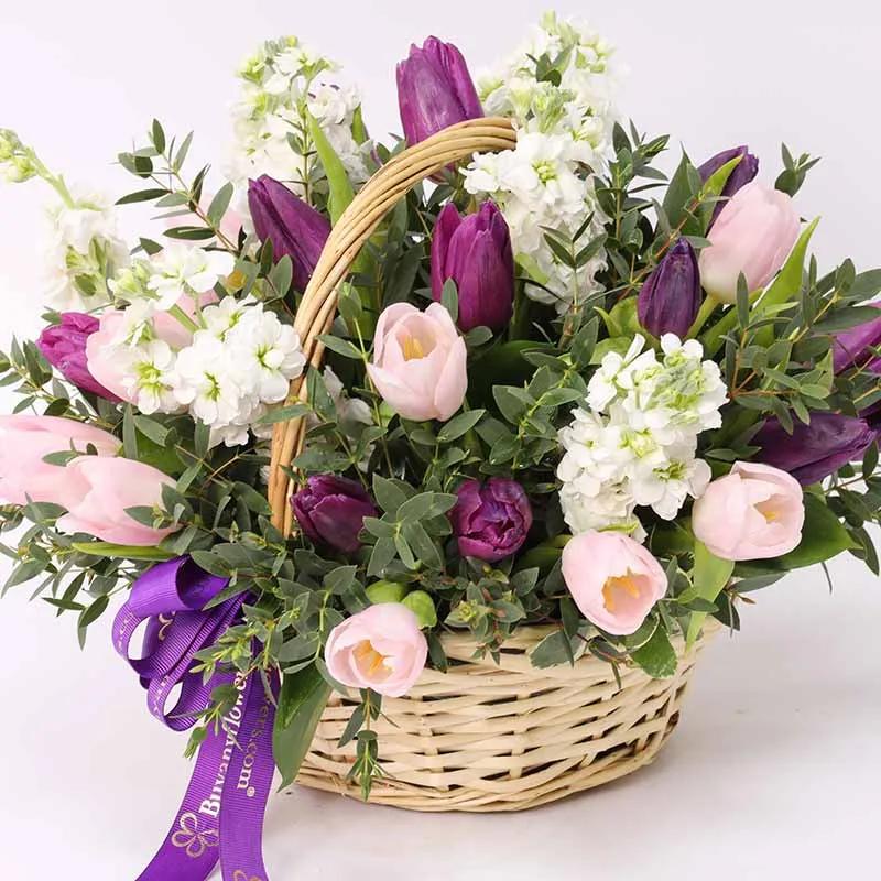 Painted Skies Floral Basket - Flowers gift from Buy Any Flowers Dubai in Al Quoz Industrial Area 4, Dubai, UAE - image 2