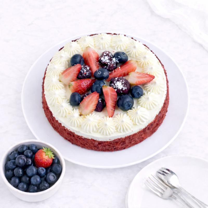 Delicious Red Velvet Cake 4 Portion - Cakes gift from Buy Any Flowers Dubai in Al Quoz Industrial Area 4, Dubai, UAE - image 2