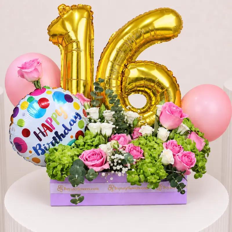 Customize Birthday Charm Flower Arrangement - Flowers gift from Buy Any Flowers Dubai in Al Quoz Industrial Area 4, Dubai, UAE - image 2