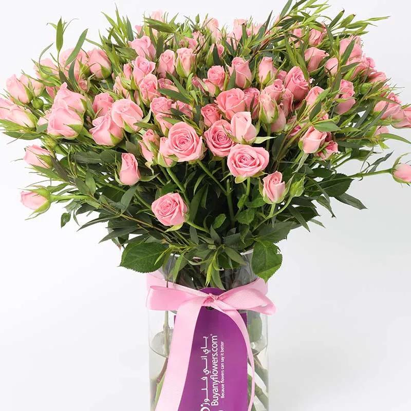 Raw Beauty 21 Pink Baby Roses - Flowers gift from Buy Any Flowers Dubai in Al Quoz Industrial Area 4, Dubai, UAE - image 2