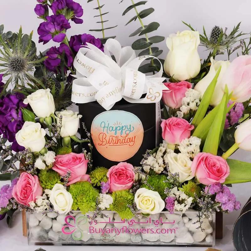 Birthday Flowers and Chocolate Arrangement - Chocolates gift from Buy Any Flowers Dubai in Al Quoz Industrial Area 4, Dubai, UAE - image 3