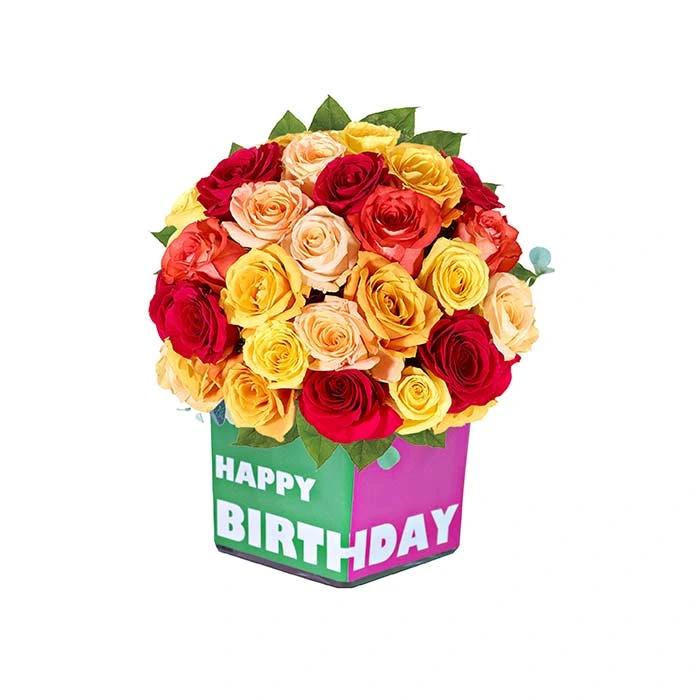 Happy Older You Day Birthday Flowers Arrangement.