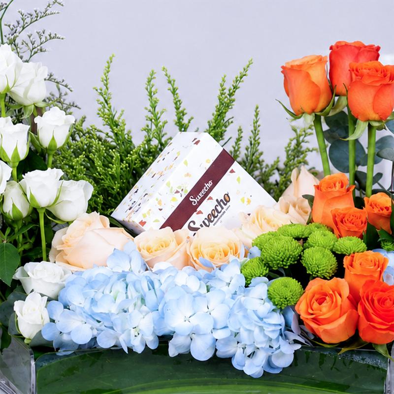 Sky Flowers and Chocolate Arrangement - Chocolates gift from Buy Any Flowers Dubai in Al Quoz Industrial Area 4, Dubai, UAE - image 2