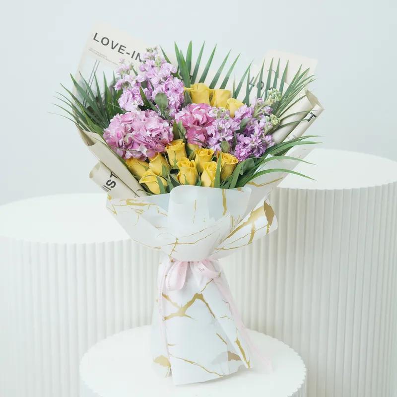 Bright Side Mix Flower Bouquet - Flowers gift from Buy Any Flowers Dubai in Al Quoz Industrial Area 4, Dubai, UAE