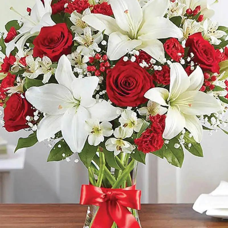 Passionate Red and White Flowers thumbnail 2