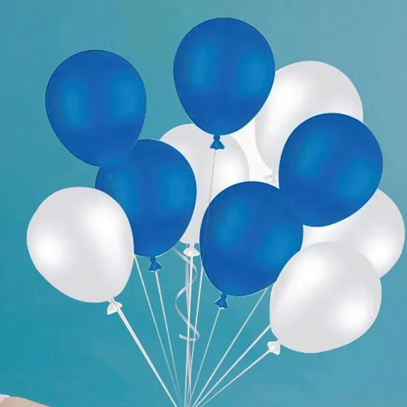 Blue and White Helium Balloons 10 Pcs thumbnail 2