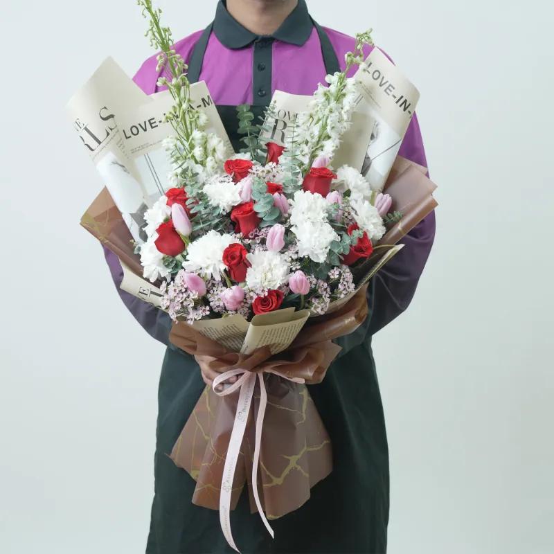 Sweet Expression 31 Mix Flower Bouquet Trio - Gift Sets gift from Buy Any Flowers Dubai in Al Quoz Industrial Area 4, Dubai, UAE - image 2