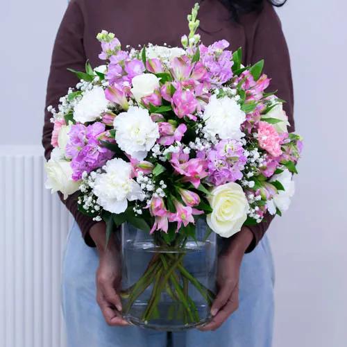 Pink and White Flower Arrangement thumbnail 2