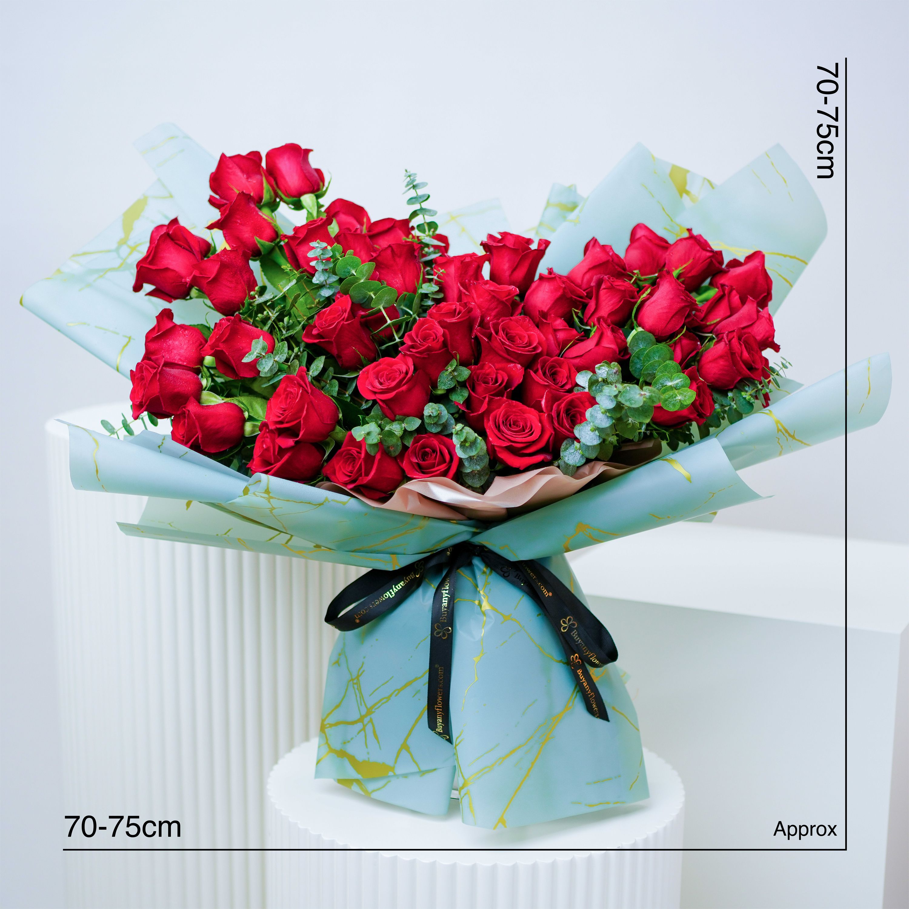 Deep Emotions 51 Red Roses Bouquet thumbnail 4