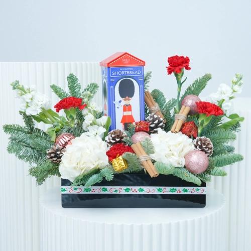 تنسيق زهور حفلة منزل الكريسماس 1