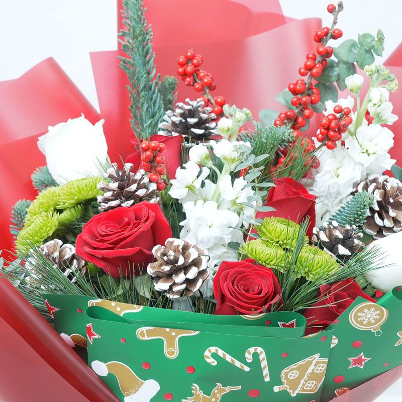 Holiday Wishes Flower Bouquet thumbnail 3