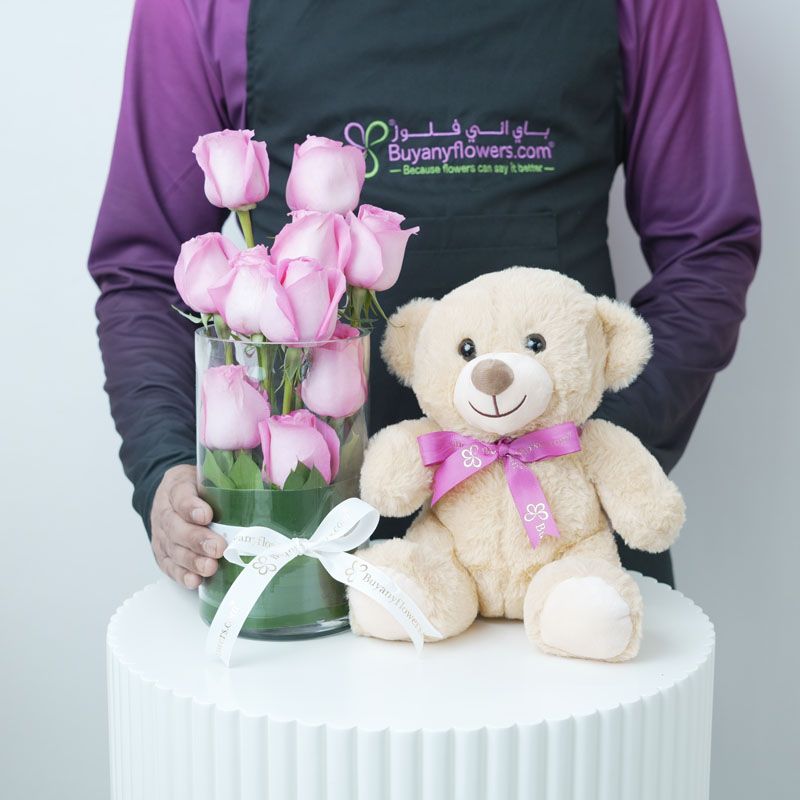 Pink Roses Steps and Soft Toy thumbnail 2