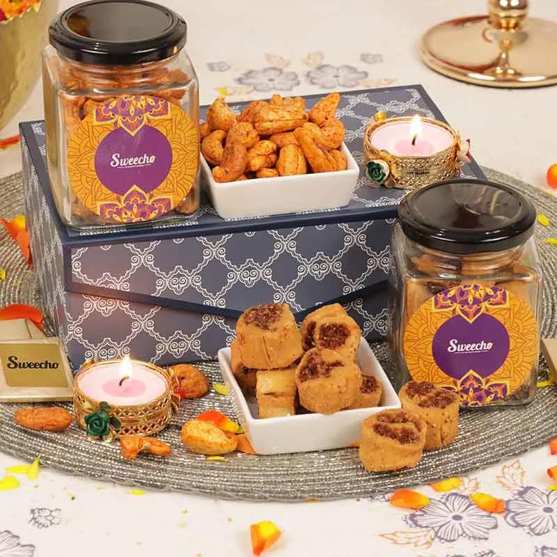Festive Nuts and Savoury Diwali Gift Box thumbnail 2