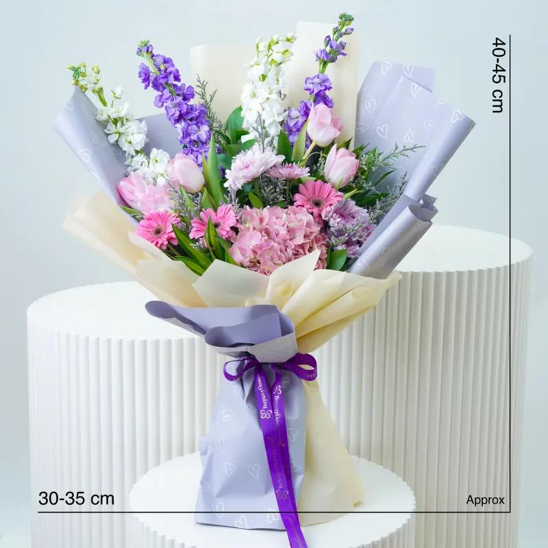 Pink and Purple Harmony Bouquet - Flowers gift from Buy Any Flowers Dubai in Al Quoz Industrial Area 4, Dubai, UAE - image 3