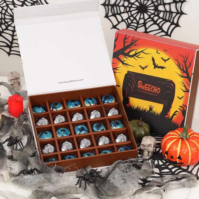Evil Eye and Skull Chocolates By Sweecho - Chocolates gift from Buy Any Flowers Dubai in Al Quoz Industrial Area 4, Dubai, UAE