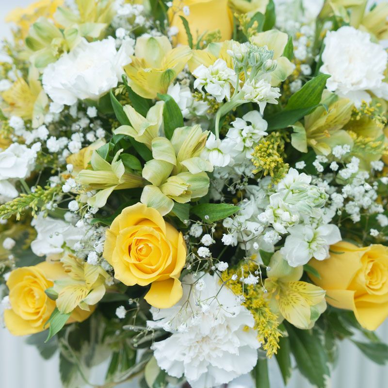 Yellow and White Flower Arrangement - Flowers gift from Buy Any Flowers Dubai in Al Quoz Industrial Area 4, Dubai, UAE - image 2