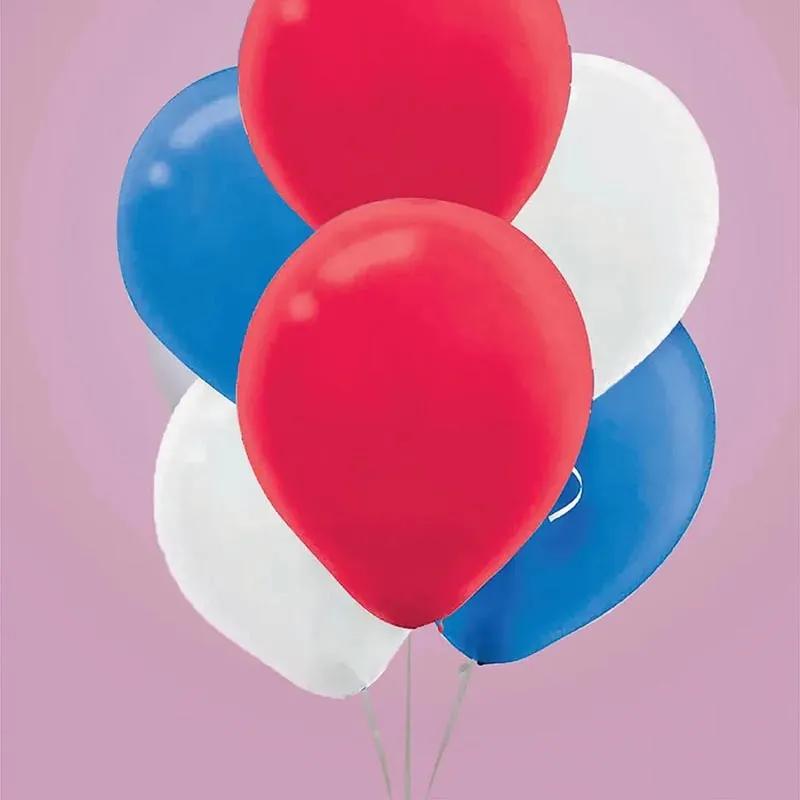 Blue White N Red Helium Balloons 12 Pcs thumbnail 3