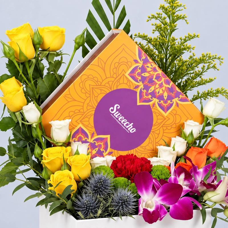 Festive Chocolate Floral Box - Chocolates gift from Buy Any Flowers Dubai in Al Quoz Industrial Area 4, Dubai, UAE - image 2