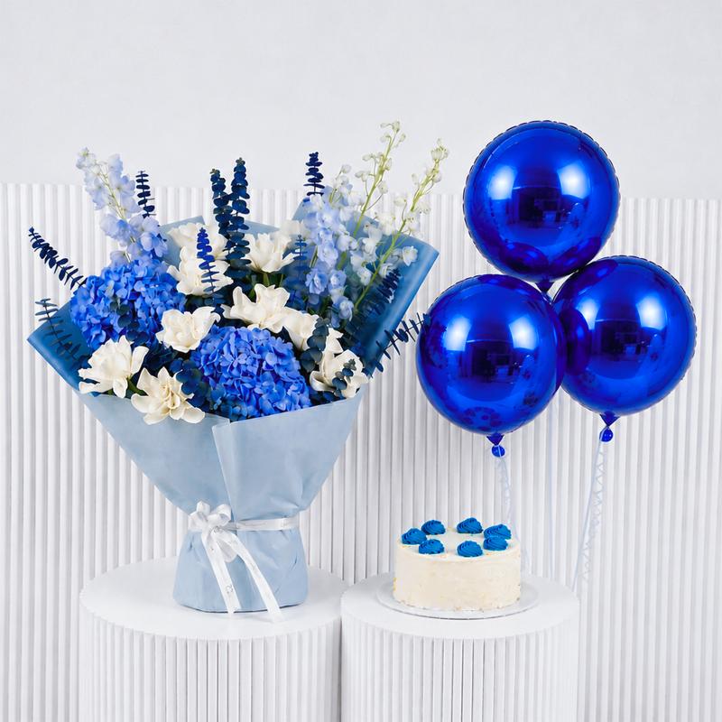 Noor Sama Flower with Cake and Balloon - Gift Sets gift from Buy Any Flowers Dubai in Al Quoz Industrial Area 4, Dubai, UAE