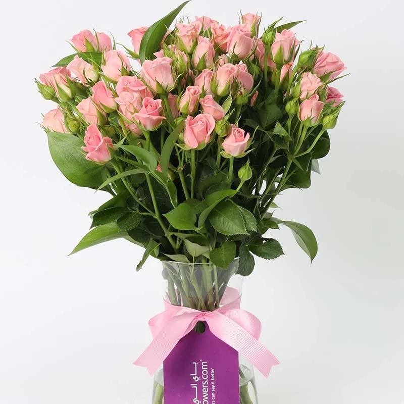 Raw Beauty 11 Pink Baby Roses - Flowers gift from Buy Any Flowers Dubai in Al Quoz Industrial Area 4, Dubai, UAE - image 2