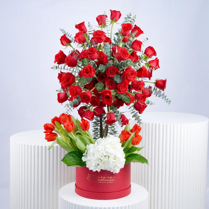 Height of Love Flower Arrangement - Flowers gift from Buy Any Flowers Dubai in Al Quoz Industrial Area 4, Dubai, UAE