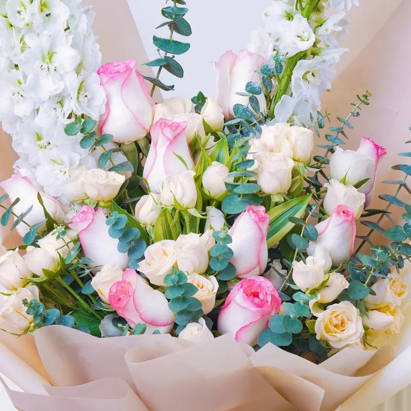 Blush Serenity Flower Bouquet - Flowers gift from Buy Any Flowers Dubai in Al Quoz Industrial Area 4, Dubai, UAE - image 2