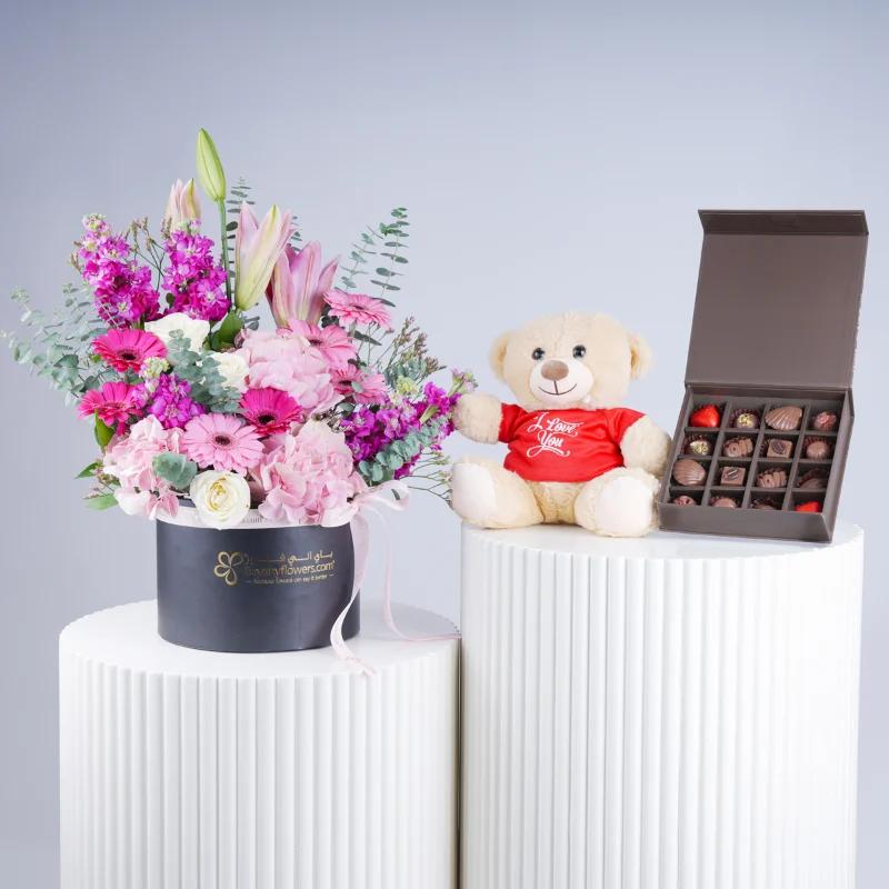 Pastel Whisper Flower Box Trio in Dubai