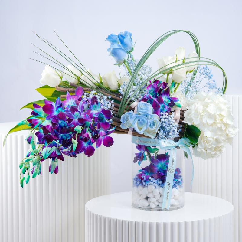 Snow Flower Arrangement - Flowers gift from Buy Any Flowers Dubai in Al Quoz Industrial Area 4, Dubai, UAE