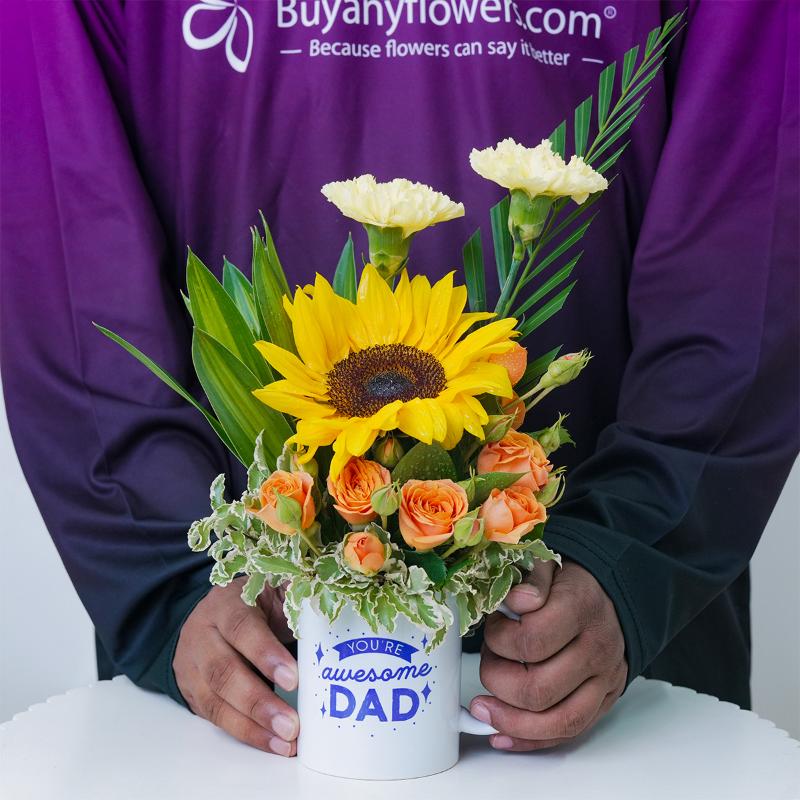 Awesome Dad Flower Mug - Gift Sets gift from Buy Any Flowers Dubai in Al Quoz Industrial Area 4, Dubai, UAE - image 3