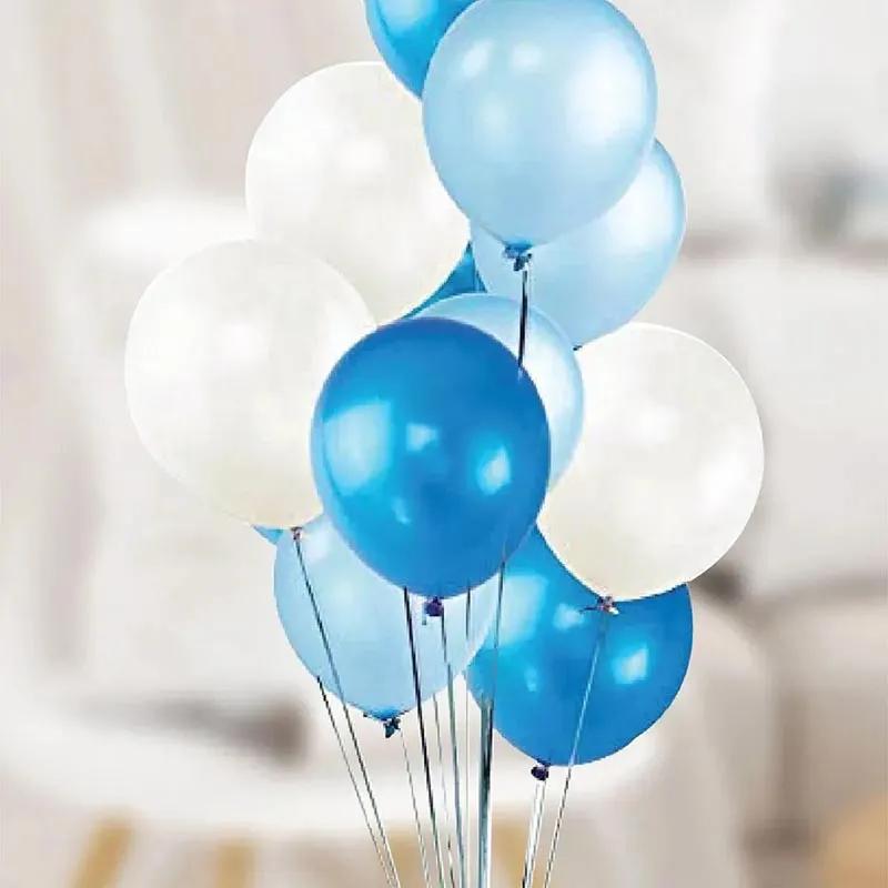 Blue White N Sky Blue Helium Balloons 12 Pcs thumbnail 3