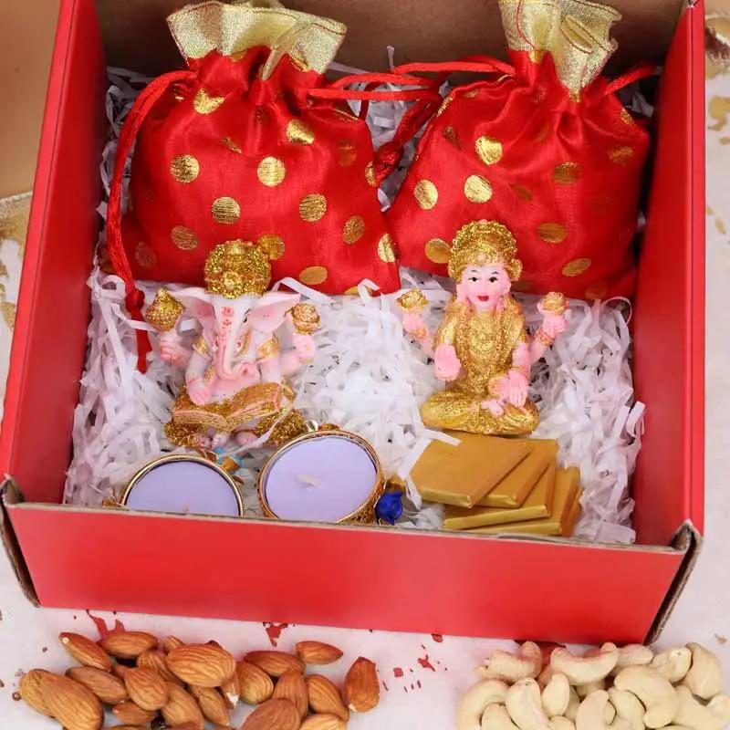 Laxmi Ganesha Blessings Gift Box Red thumbnail 3
