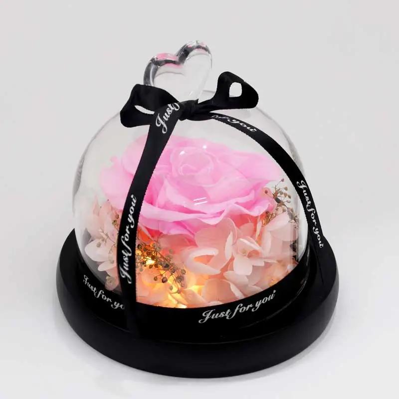 Designer Pink Preserved Rose and Chocolates thumbnail 2