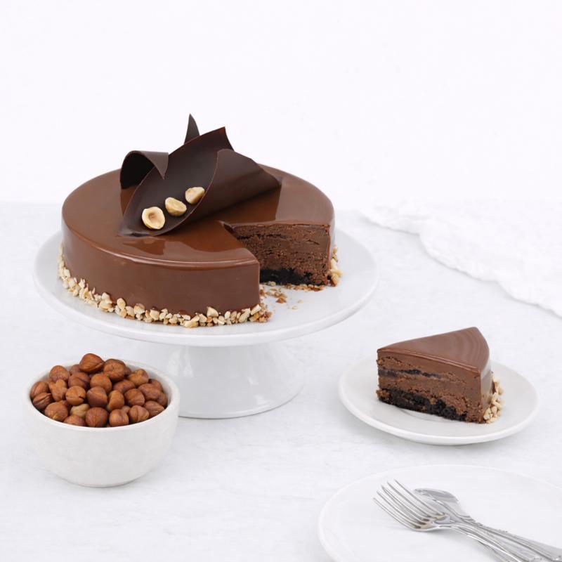Chocolate Hazelnut Praline Mousse Cake 4 Portion - Cakes gift from Buy Any Flowers Dubai in Al Quoz Industrial Area 4, Dubai, UAE - image 3