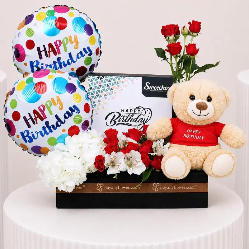 Love Birthday Flower Hamper - Flowers gift from Buy Any Flowers Dubai in Al Quoz Industrial Area 4, Dubai, UAE - image 2