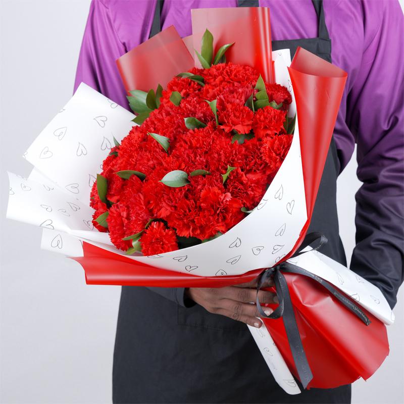 Love 51 Red Carnations Bouquet - Flowers gift from Buy Any Flowers Dubai in Al Quoz Industrial Area 4, Dubai, UAE - image 2