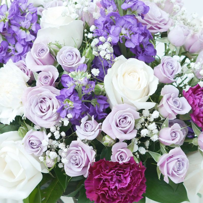 Purple and White Flower Arrangement thumbnail 3