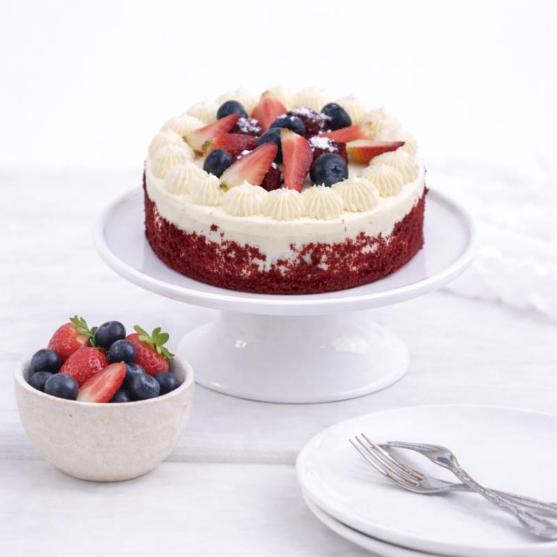 Delicious Red Velvet Cake 4 Portion - Cakes gift from Buy Any Flowers Dubai in Al Quoz Industrial Area 4, Dubai, UAE