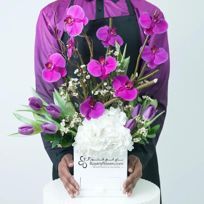 Mauve Grace Flower Box - Flowers gift from Buy Any Flowers Dubai in Al Quoz Industrial Area 4, Dubai, UAE - image 3