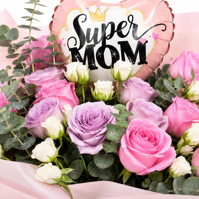 Super Mom Roses Bouquet - Flowers gift from Buy Any Flowers Dubai in Al Quoz Industrial Area 4, Dubai, UAE - image 3
