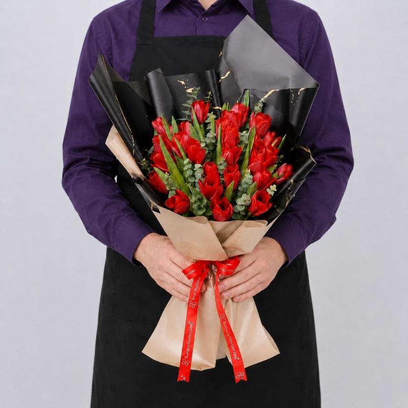 Red Beauty 25 Tulips Bouquet - Flowers gift from Buy Any Flowers Dubai in Al Quoz Industrial Area 4, Dubai, UAE - image 3