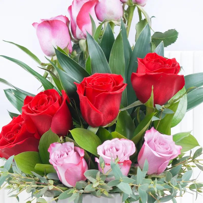 Beauty 11 Red and Purple Roses Arrangement - Flowers gift from Buy Any Flowers Dubai in Al Quoz Industrial Area 4, Dubai, UAE - image 3