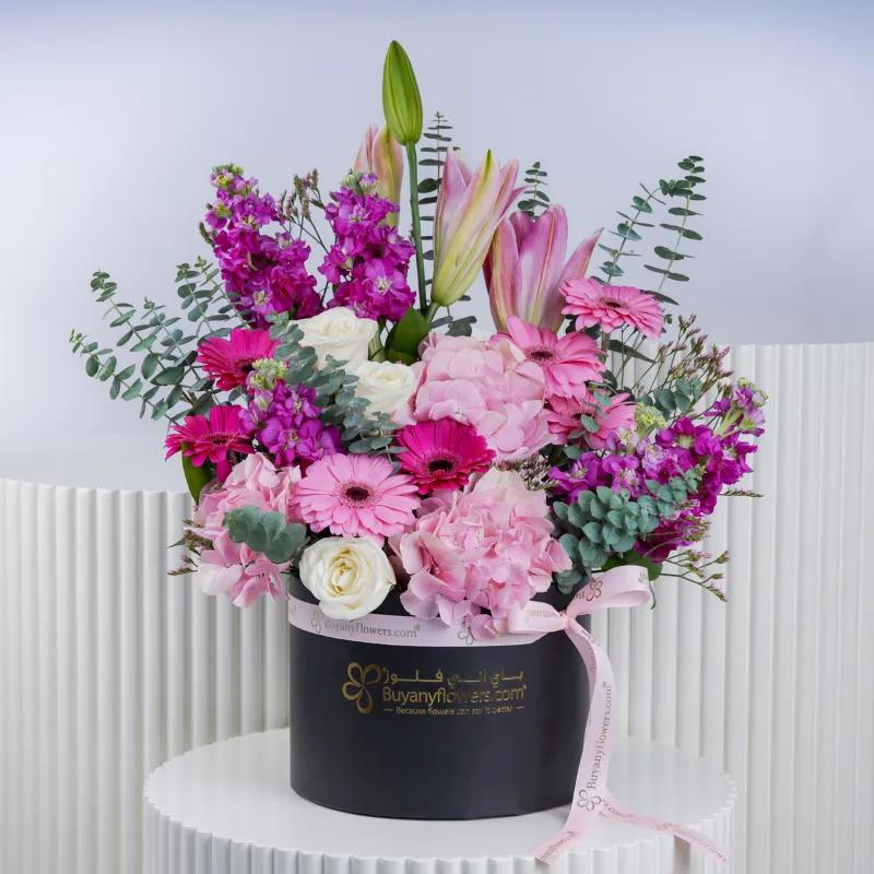 Pastel Whisper Flower Box - Flowers gift from Buy Any Flowers Dubai in Al Quoz Industrial Area 4, Dubai, UAE