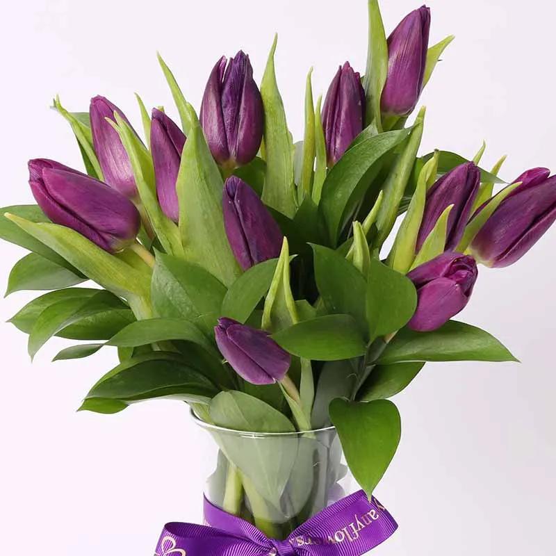 Dark Beauty 11 Purple Tulips thumbnail 3