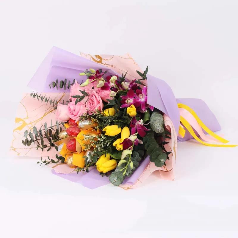 Easter Eggs chocolate and Flower Bouquet - Chocolates gift from Buy Any Flowers Dubai in Al Quoz Industrial Area 4, Dubai, UAE - image 3