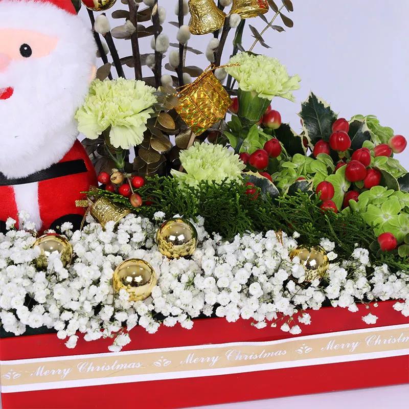 Santas Wishes Flower Tray Red - Flowers gift from Buy Any Flowers Dubai in Al Quoz Industrial Area 4, Dubai, UAE - image 3