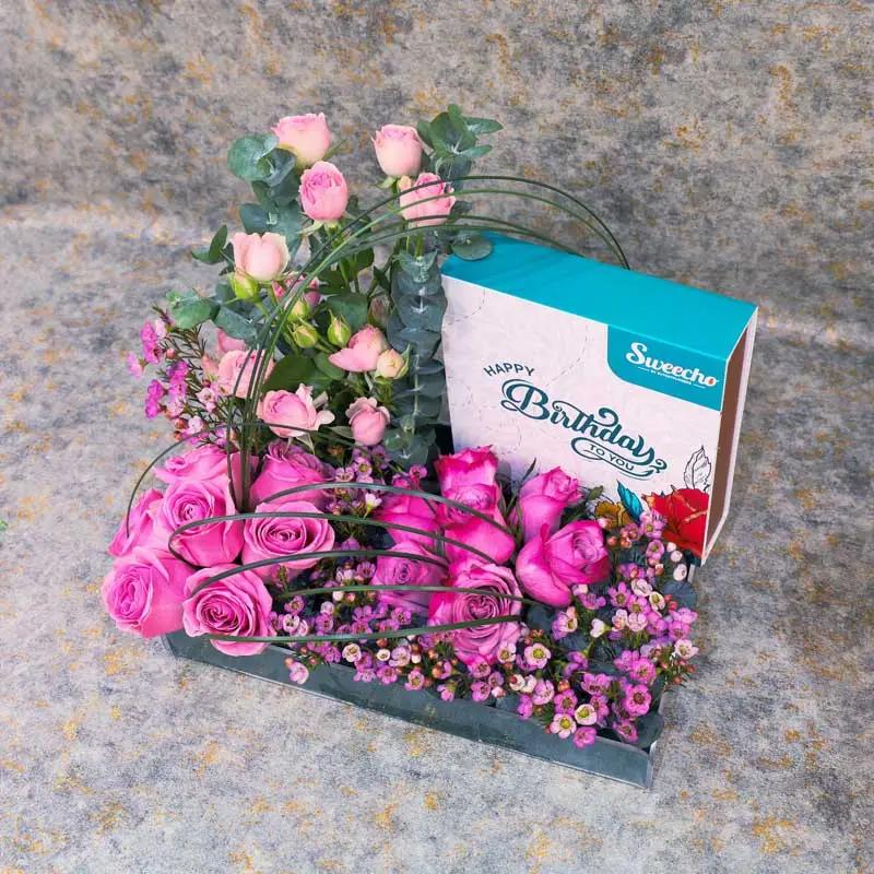 Surprise Flowers and Birthday Chocolates Arrangement thumbnail 2